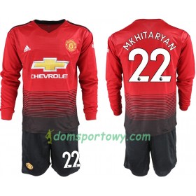 Koszulka Manchester United MKHITARYAN 22 Dziecięcy Domowe Koszulki Piłkarskie 2018-2019 Długi Rękaw